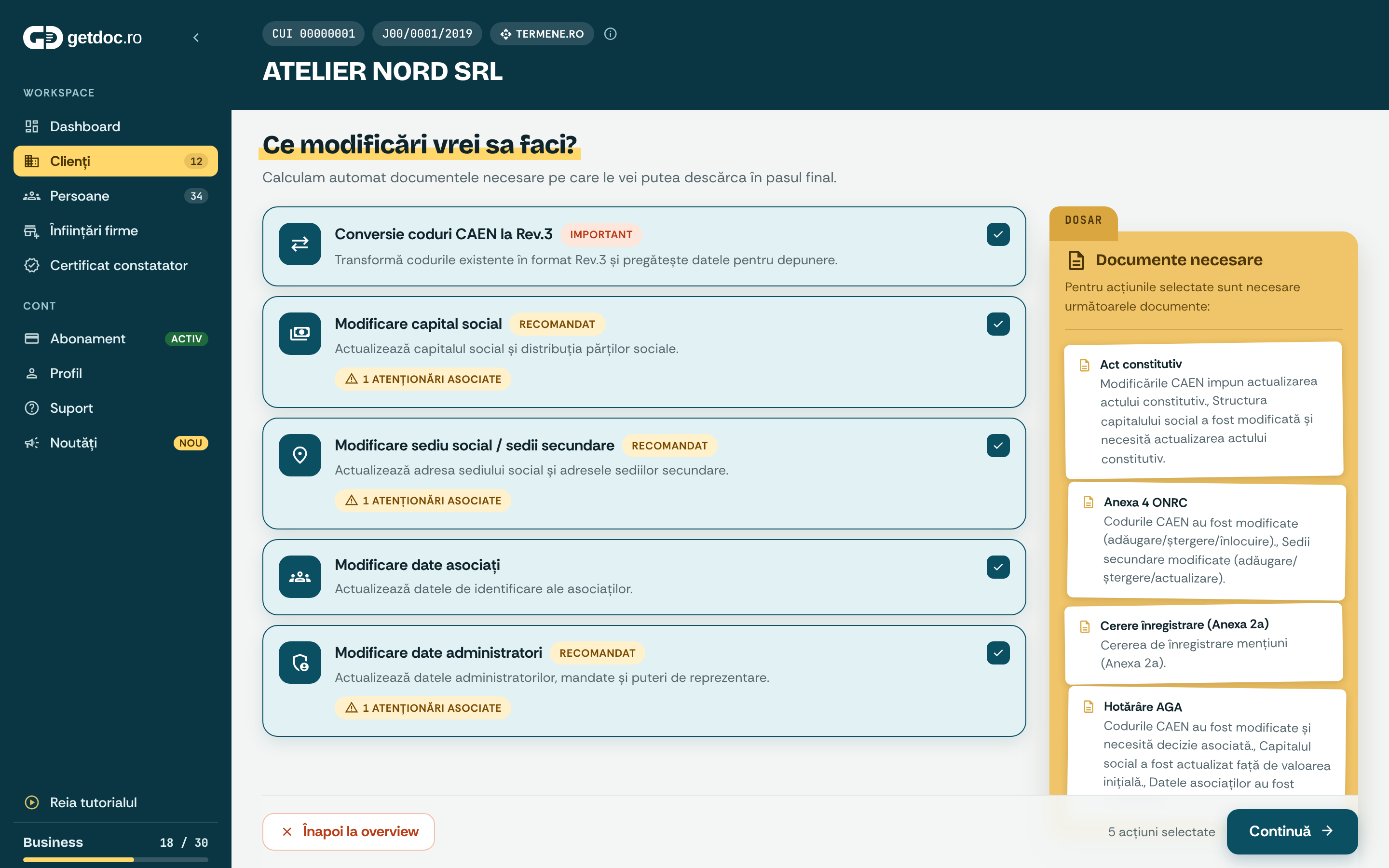GetDoc showing the changes in a company document